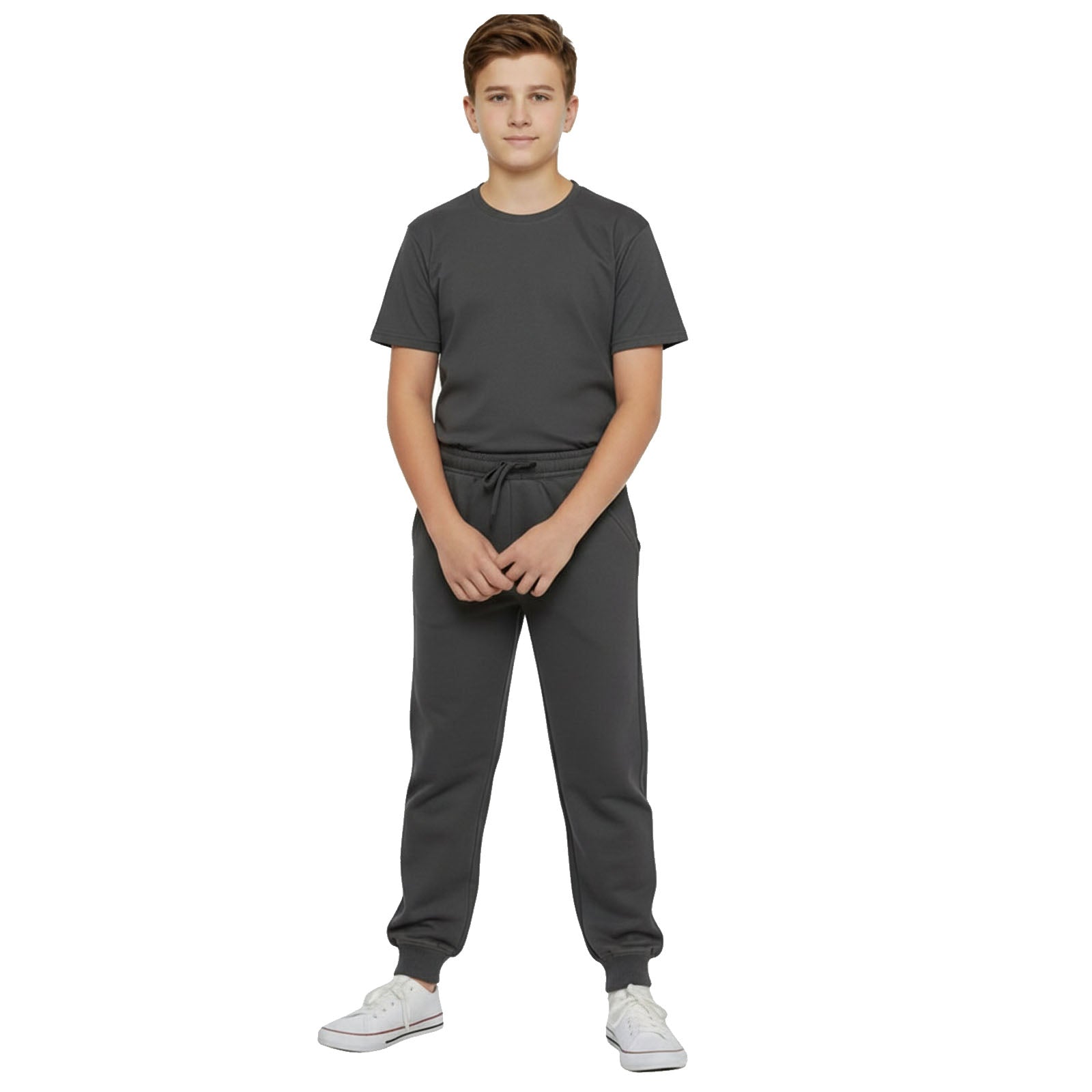 ITS NICE Boys Girls Kids Plain PE School Jogging Sports Tracksuit Bottoms Joggers Fleece 3-13 Years Old