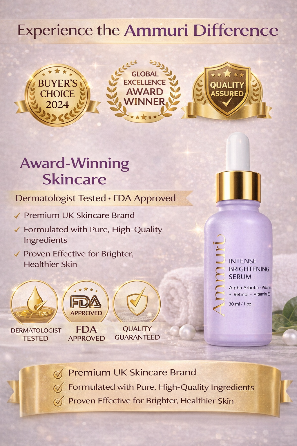 Ammuri Intense Skin Brightening Serum for Radiant Skin