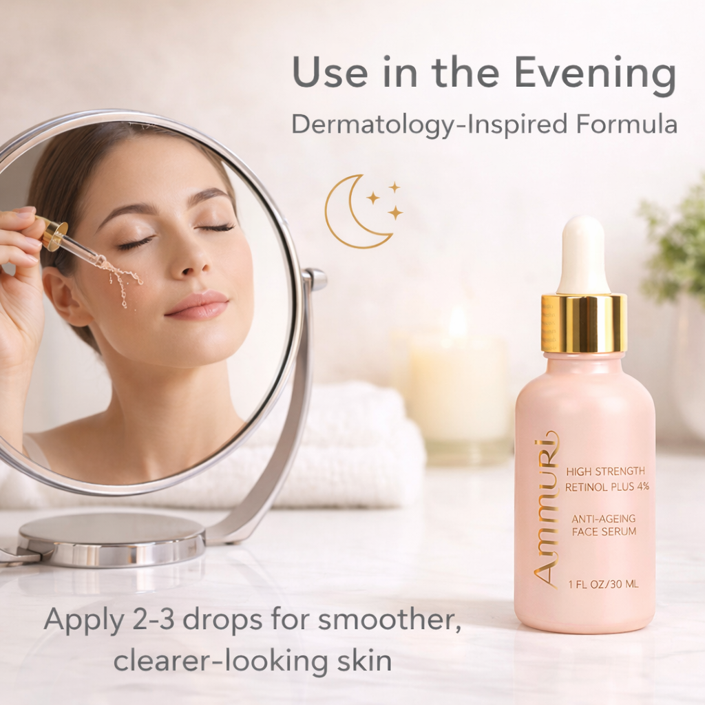 Ammuri 4% Retinol Serum - High Strength Anti-Aging Face Treatment 30ml
