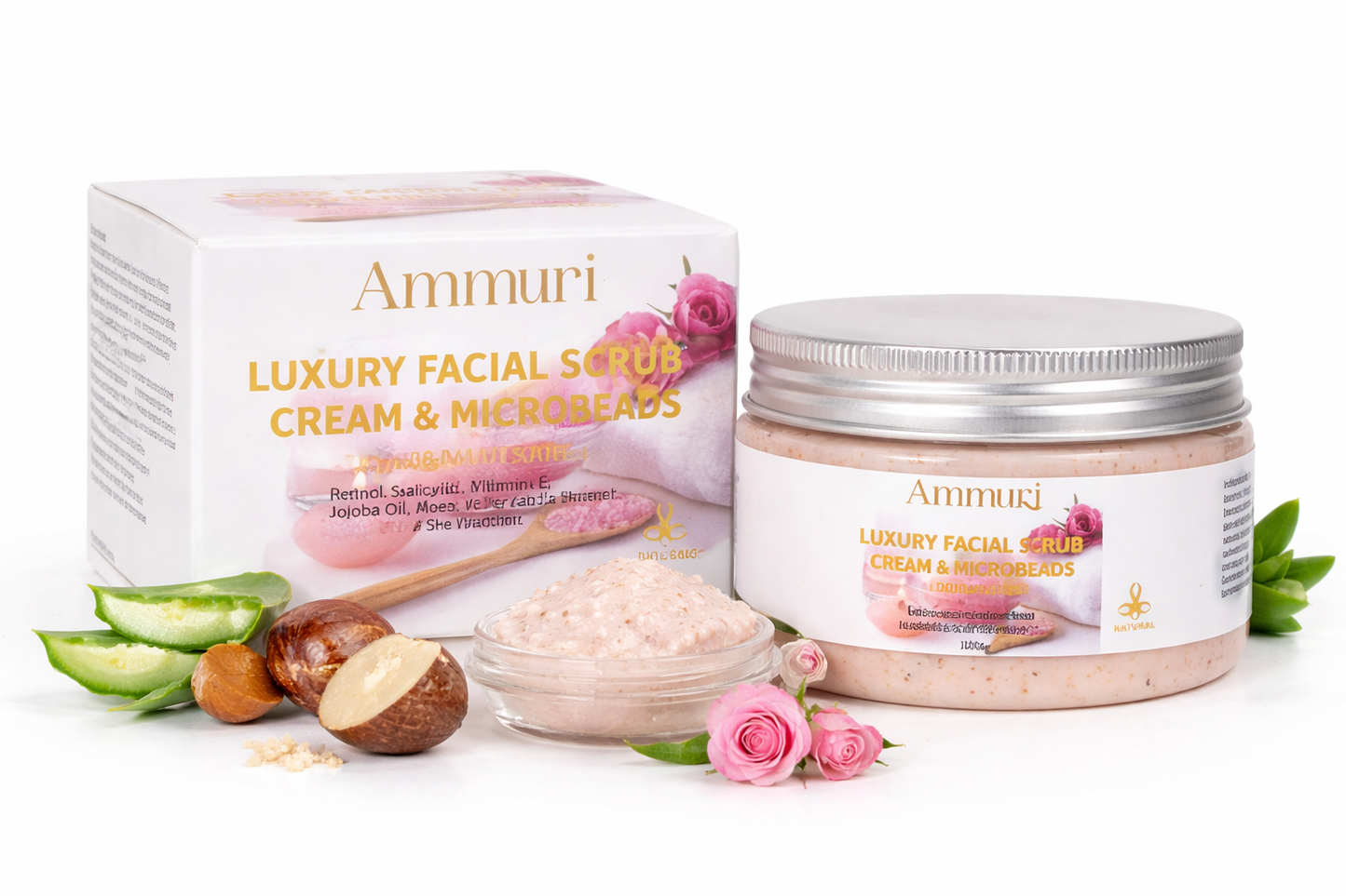 Ammuri Luxury Retinal Facial Scrub Cream for Radiant Skin