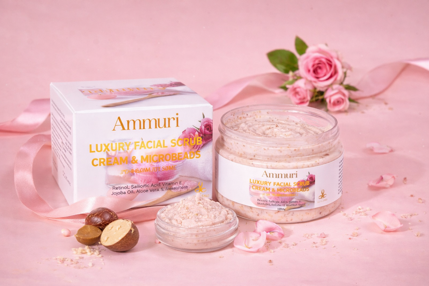 Ammuri Luxury Retinal Facial Scrub Cream for Radiant Skin