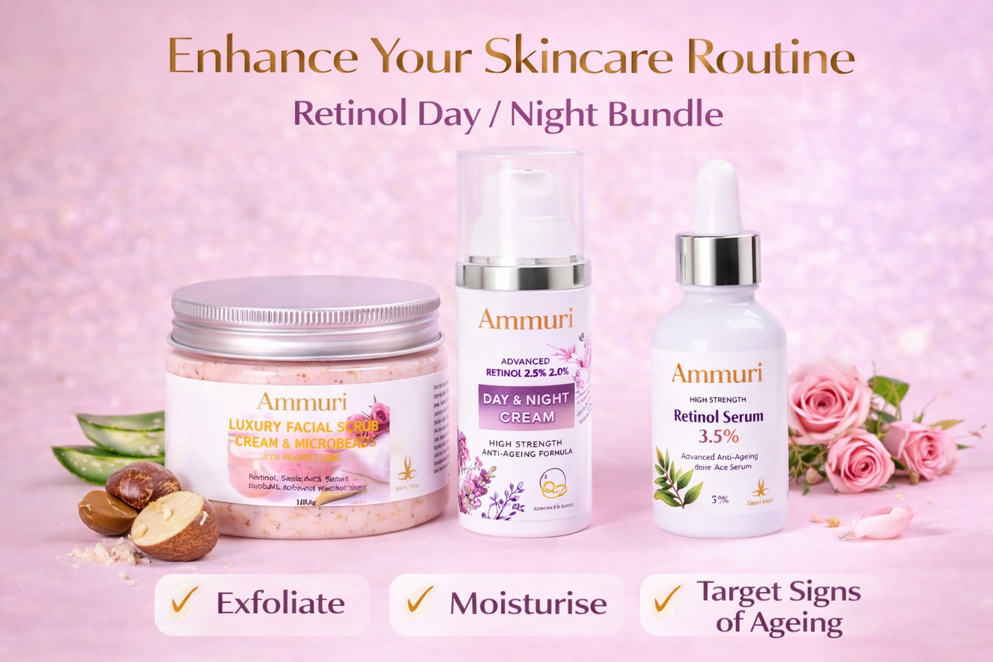 Ammuri Luxury Retinal Facial Scrub Cream for Radiant Skin