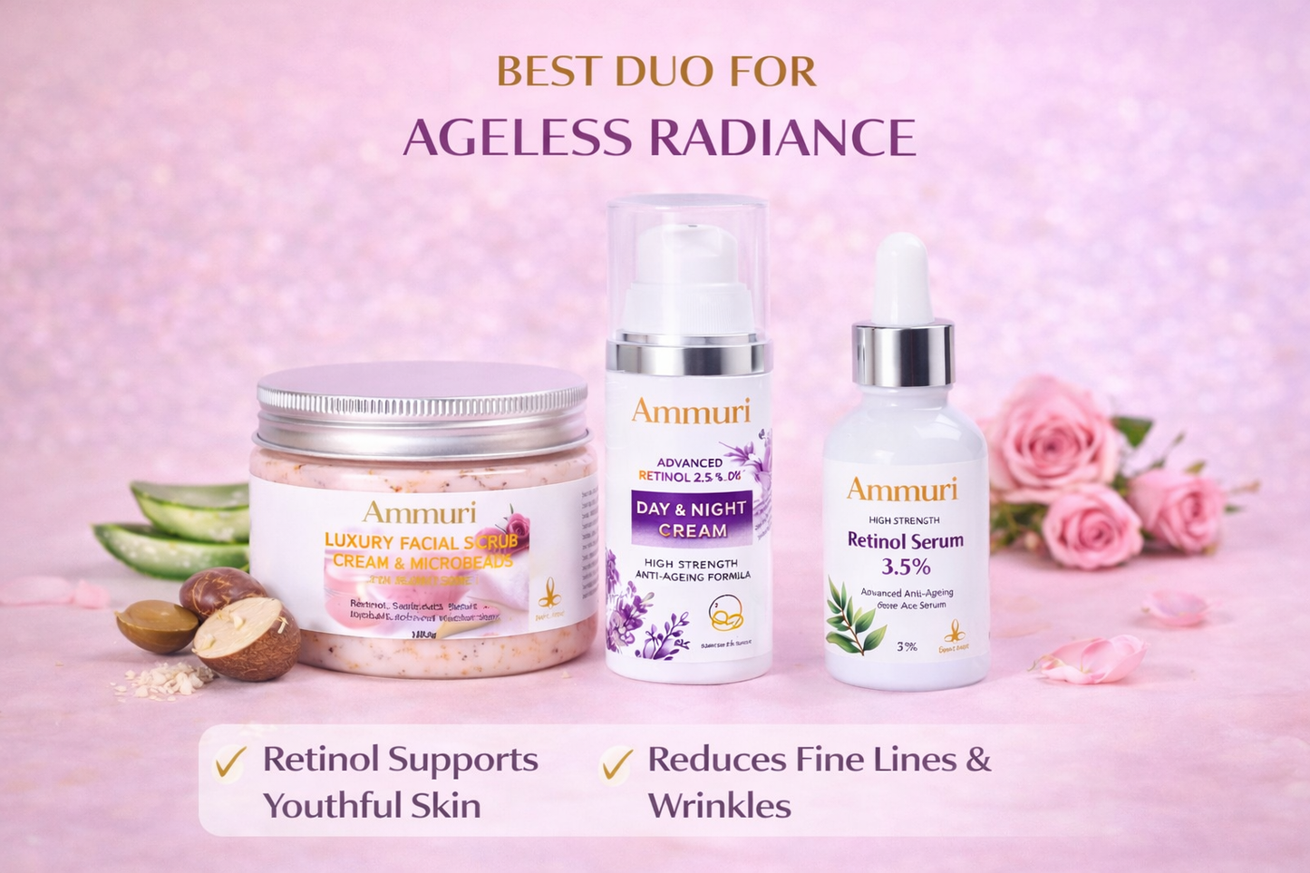 Ammuri Luxury Retinal Facial Scrub Cream for Radiant Skin