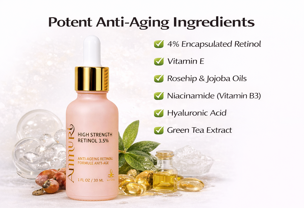 Ammuri 3.5% Retinol High Strength Face Serum – Anti-Ageing Formula