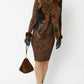 Chocolate Pyramid Faux Fur Bag