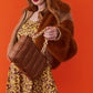 Chocolate Vegan Leather Hand Made Millie Cross Body Bag