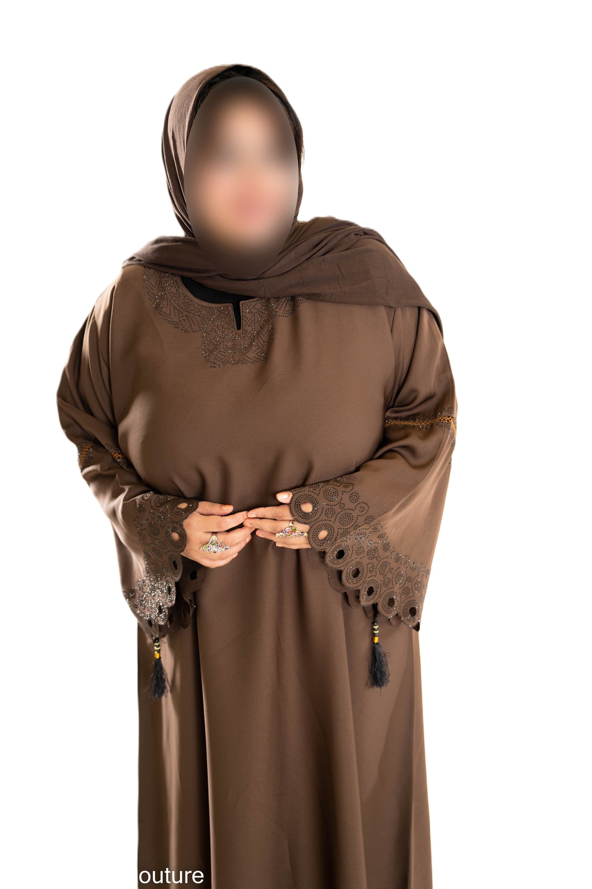 DMC Abaya open sleeve & Tassel