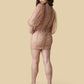 Cream Puff Sleeve Polka Dot Mini Dress
