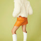 Cream Bamboo Lyocell Knitted Vegan Faux Shearling Jacket