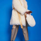 Cream Eco Bamboo Faux Mongolian Fur Bag