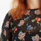Louche Daphne Carpathian Florals Print Shirred Cuff Tie Waist Mini Dress