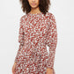 Louche Daphne Pretty Woman Print Statement Sleeve Mini Dress