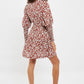 Louche Daphne Pretty Woman Print Statement Sleeve Mini Dress