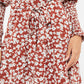 Louche Daphne Pretty Woman Print Statement Sleeve Mini Dress