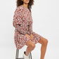 Louche Daphne Pretty Woman Print Statement Sleeve Mini Dress