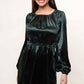 Louche Daria Satin Long Sleeve Mini Dress