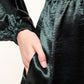 Louche Daria Satin Long Sleeve Mini Dress