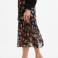 Louche Dasha Carpathian Florals Print Tiered Midi Skirt