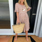 Sandra | Round Neck Polka Dot Print Midi Dress