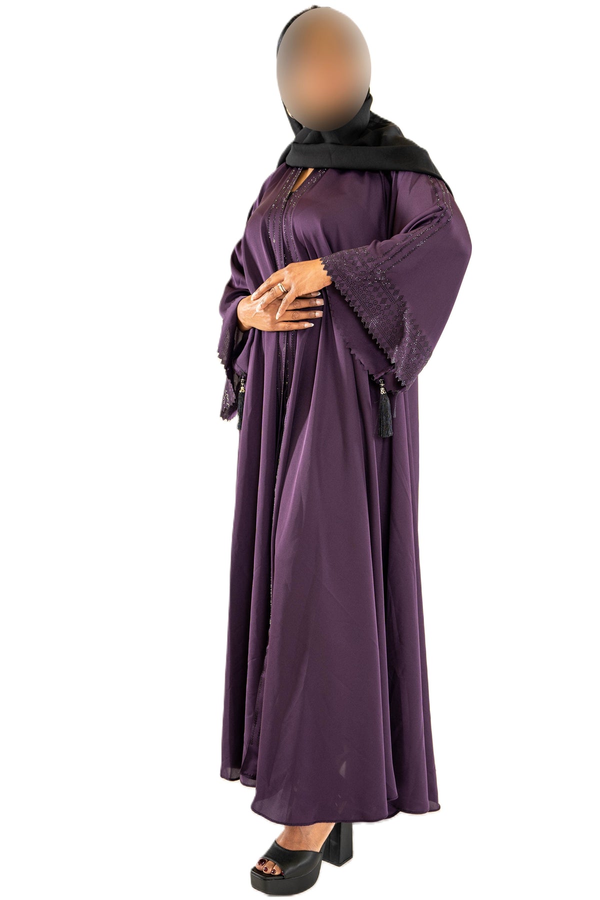 DMC Abaya open sleeve & Tassel