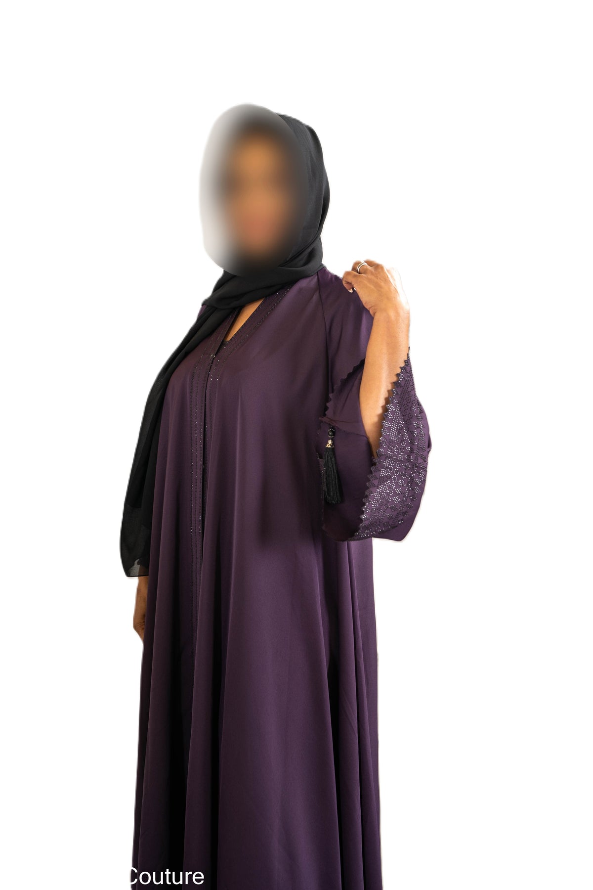 DMC Abaya open sleeve & Tassel