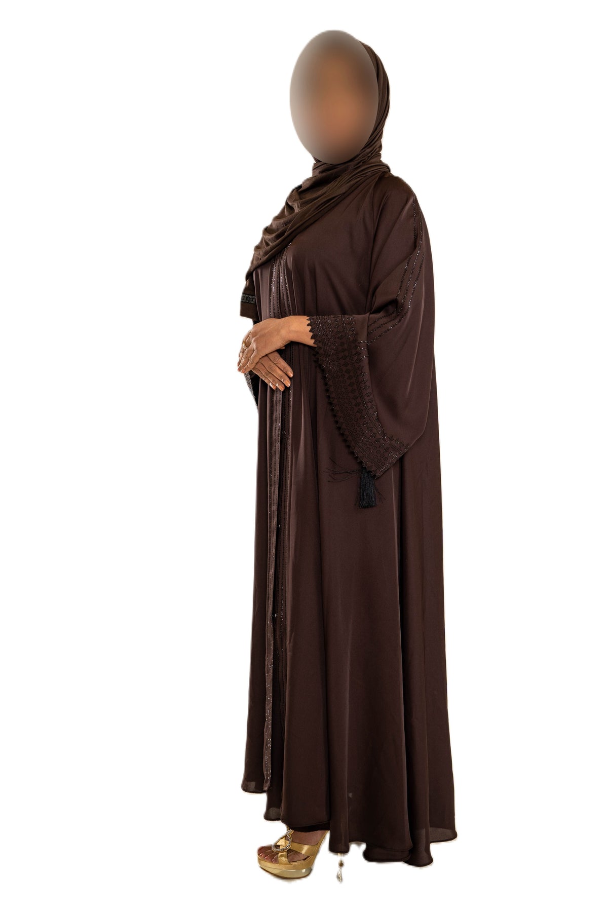 DMC Abaya open sleeve & Tassel