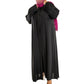 Black Beaded Abaya with Elegant Beading and Flowing Design for Stylish Wear