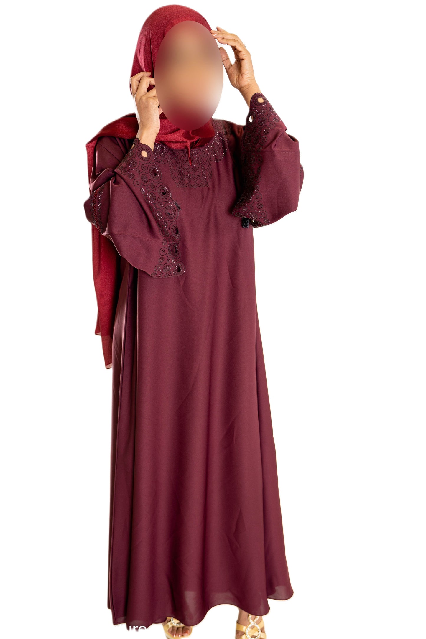 DMC Abaya open sleeve & Tassel
