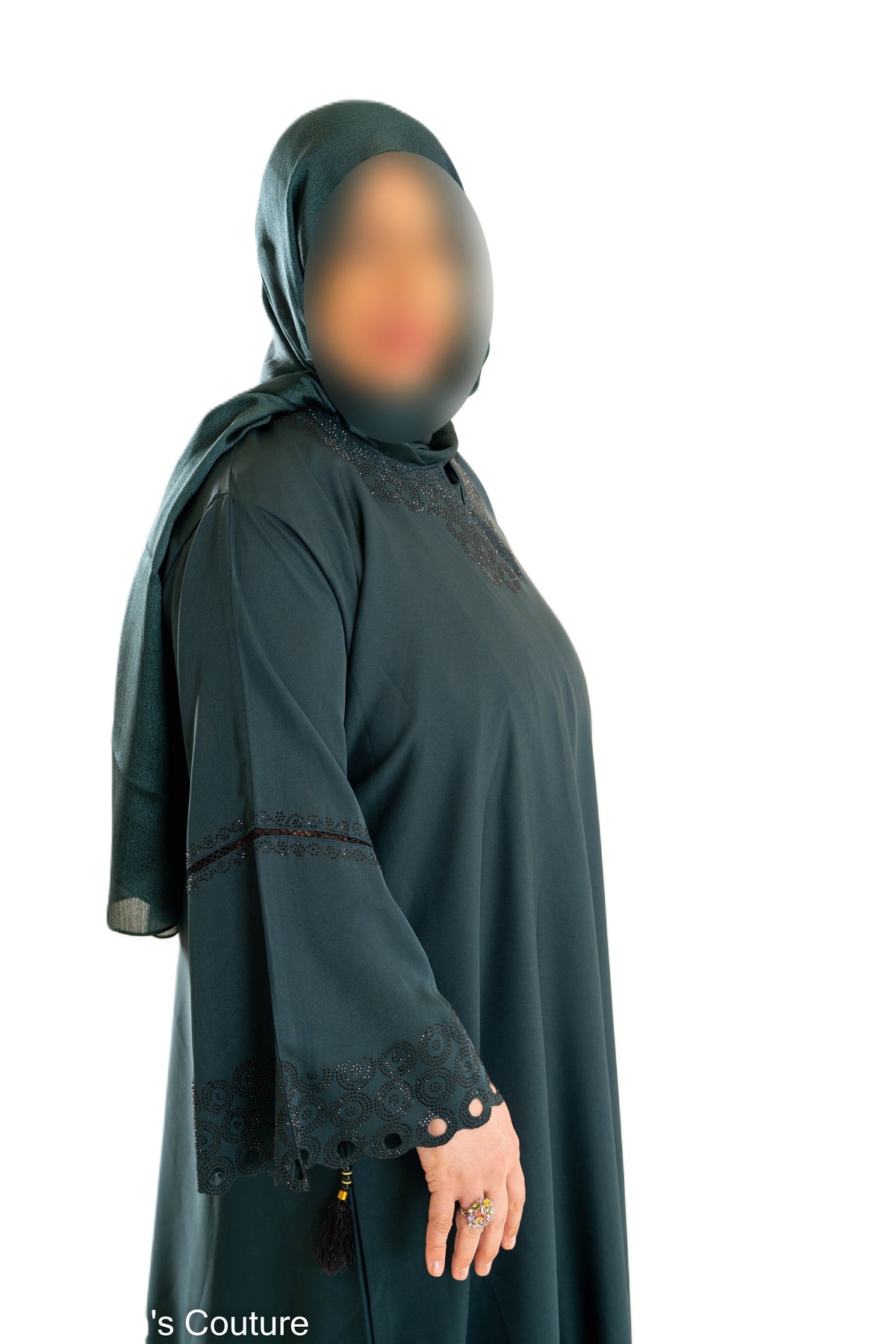 DMC Abaya open sleeve & Tassel