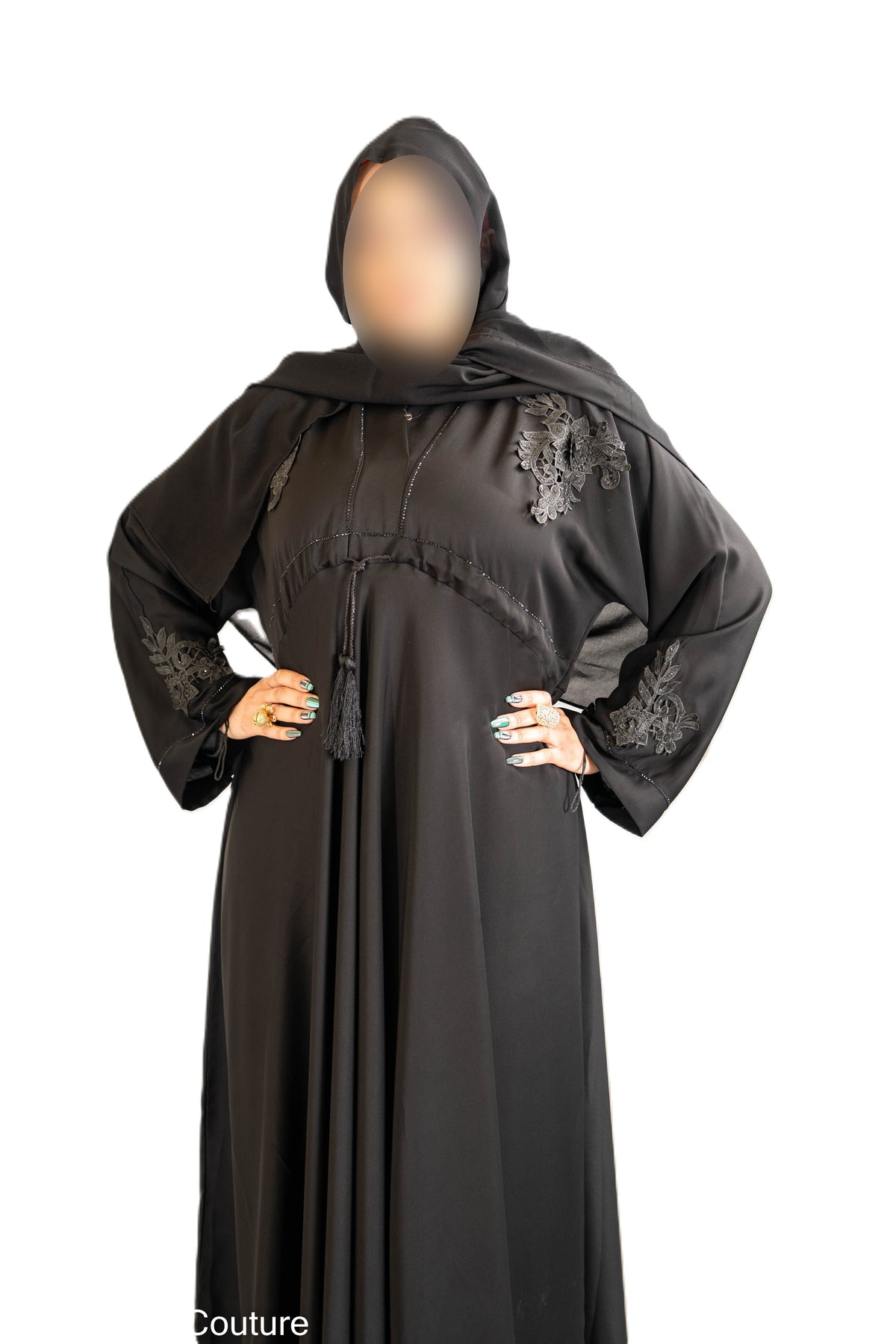 Black Embroidered Maxi Abaya with Elegant Embroidery for Comfort and Style