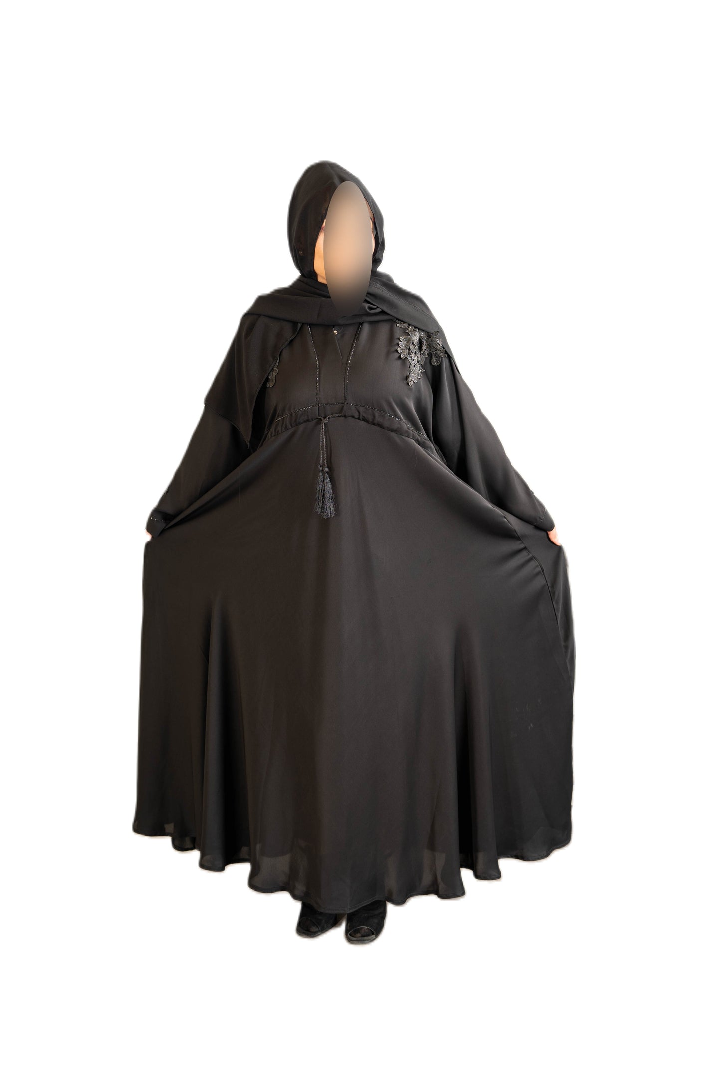 Black Embroidered Maxi Abaya with Elegant Embroidery for Comfort and Style