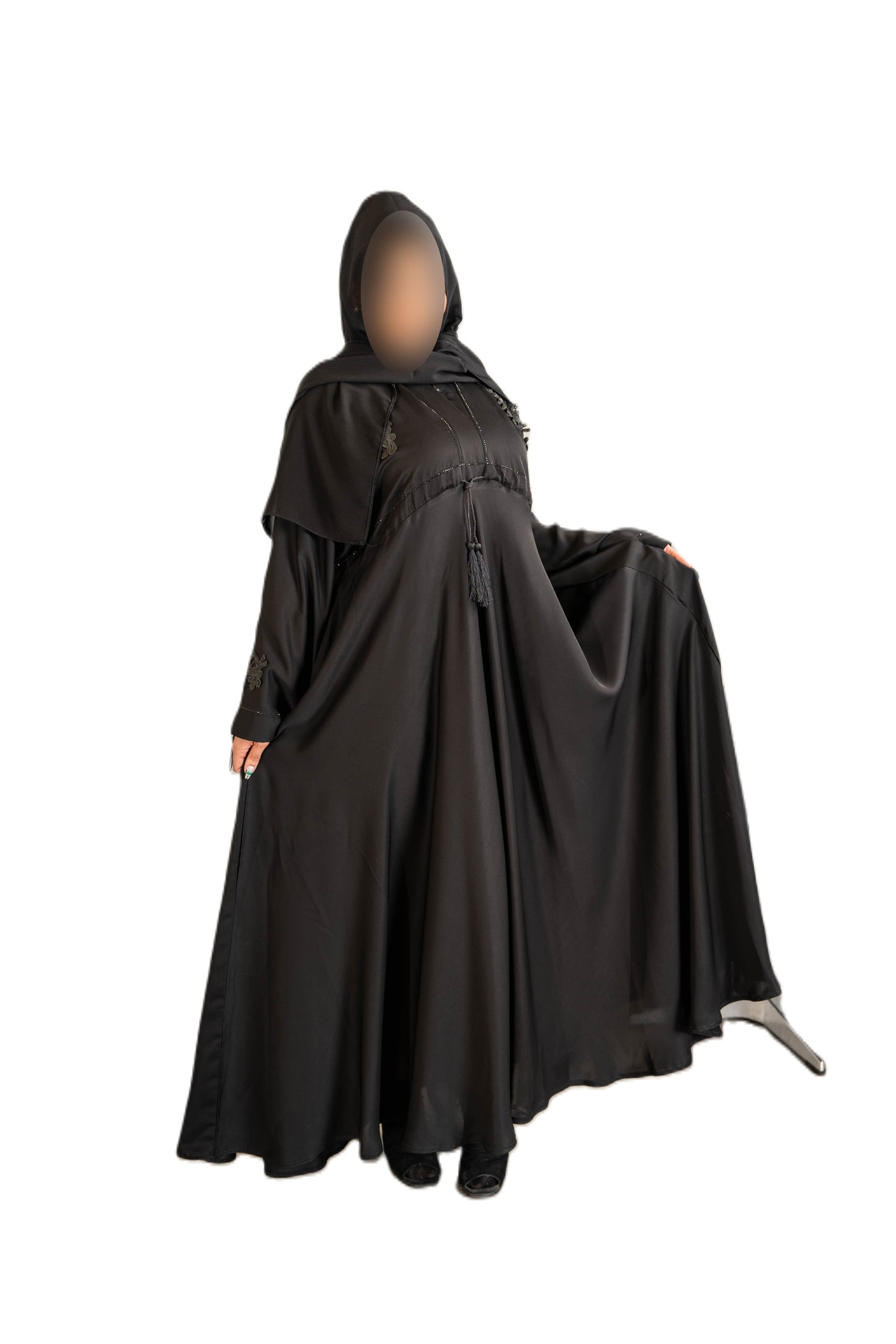 Black Embroidered Maxi Abaya with Elegant Embroidery for Comfort and Style