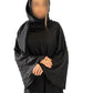 Black Thunder Beaded Abaya with Elegant Beading and Classic Fit for Everyday Wear