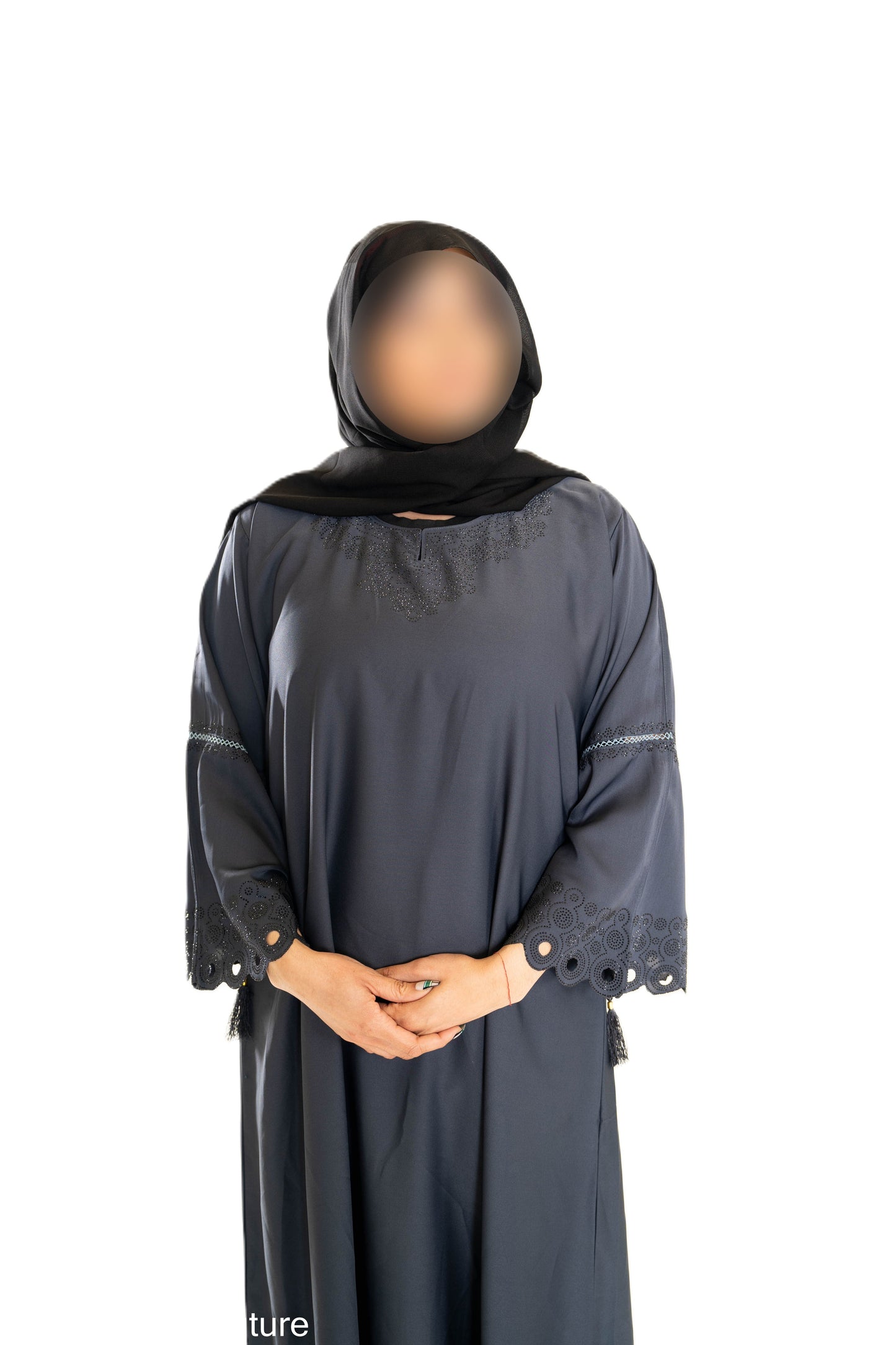 DMC Abaya open sleeve & Tassel