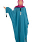 Colour Abaya with Brooch - High-Quality Fabric Elegant and Versatile Abaya for Any Occasion