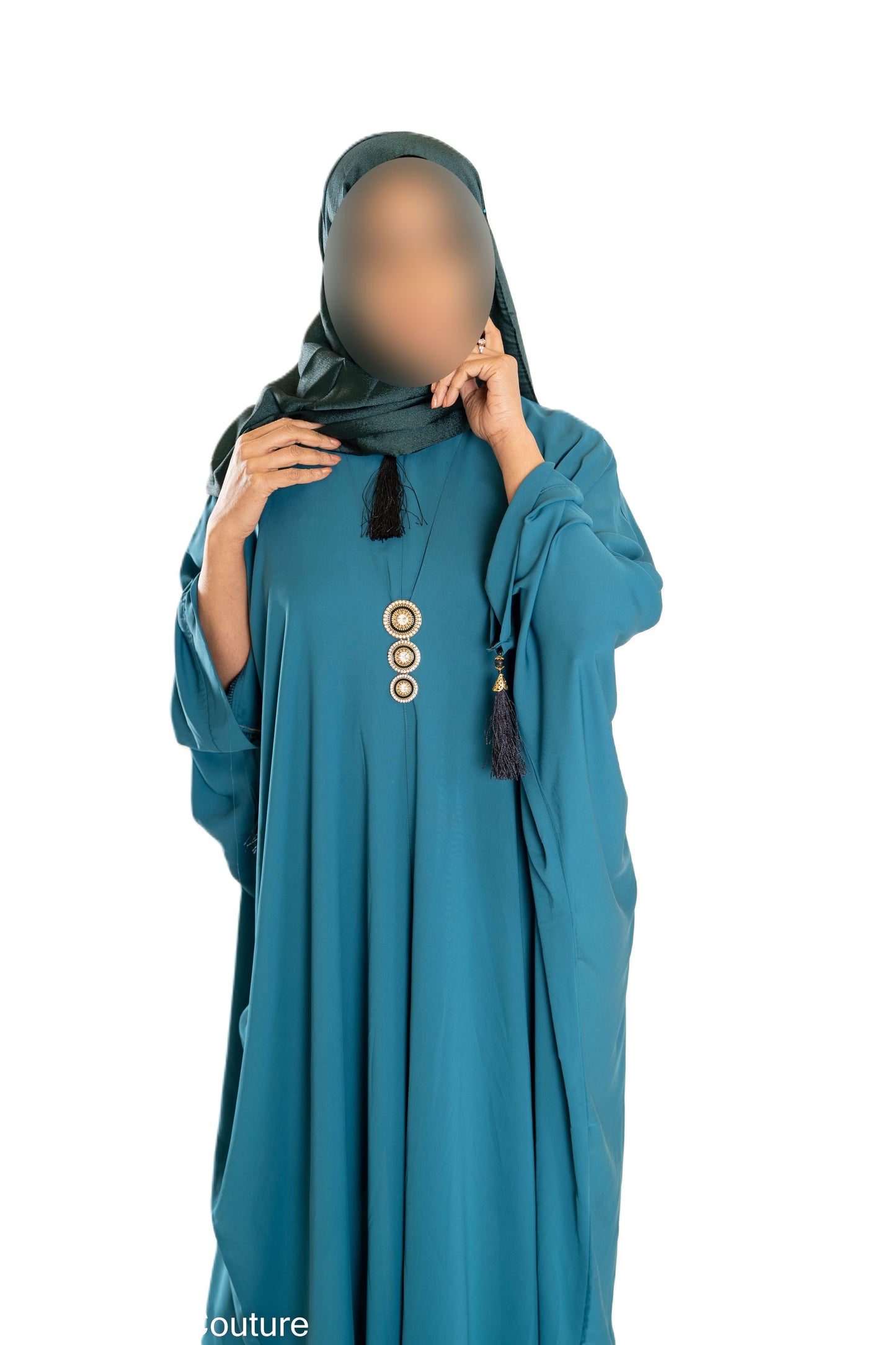 Colour Abaya with Brooch - High-Quality Fabric Elegant and Versatile Abaya for Any Occasion