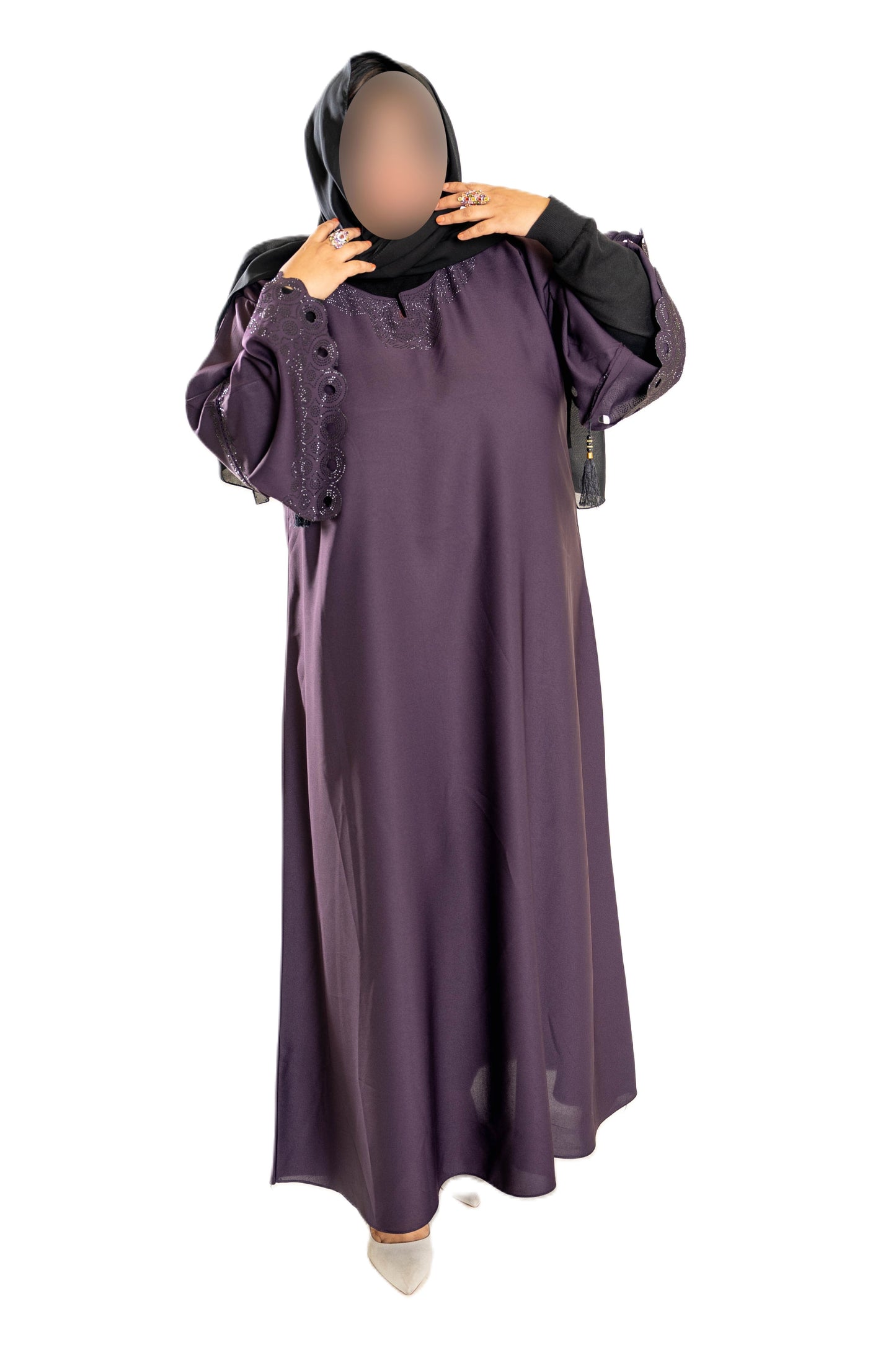 DMC Abaya open sleeve & Tassel