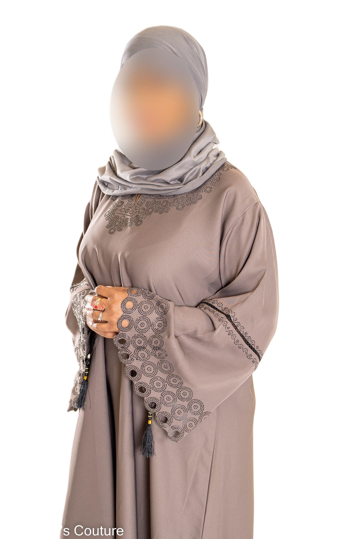 DMC Abaya open sleeve & Tassel