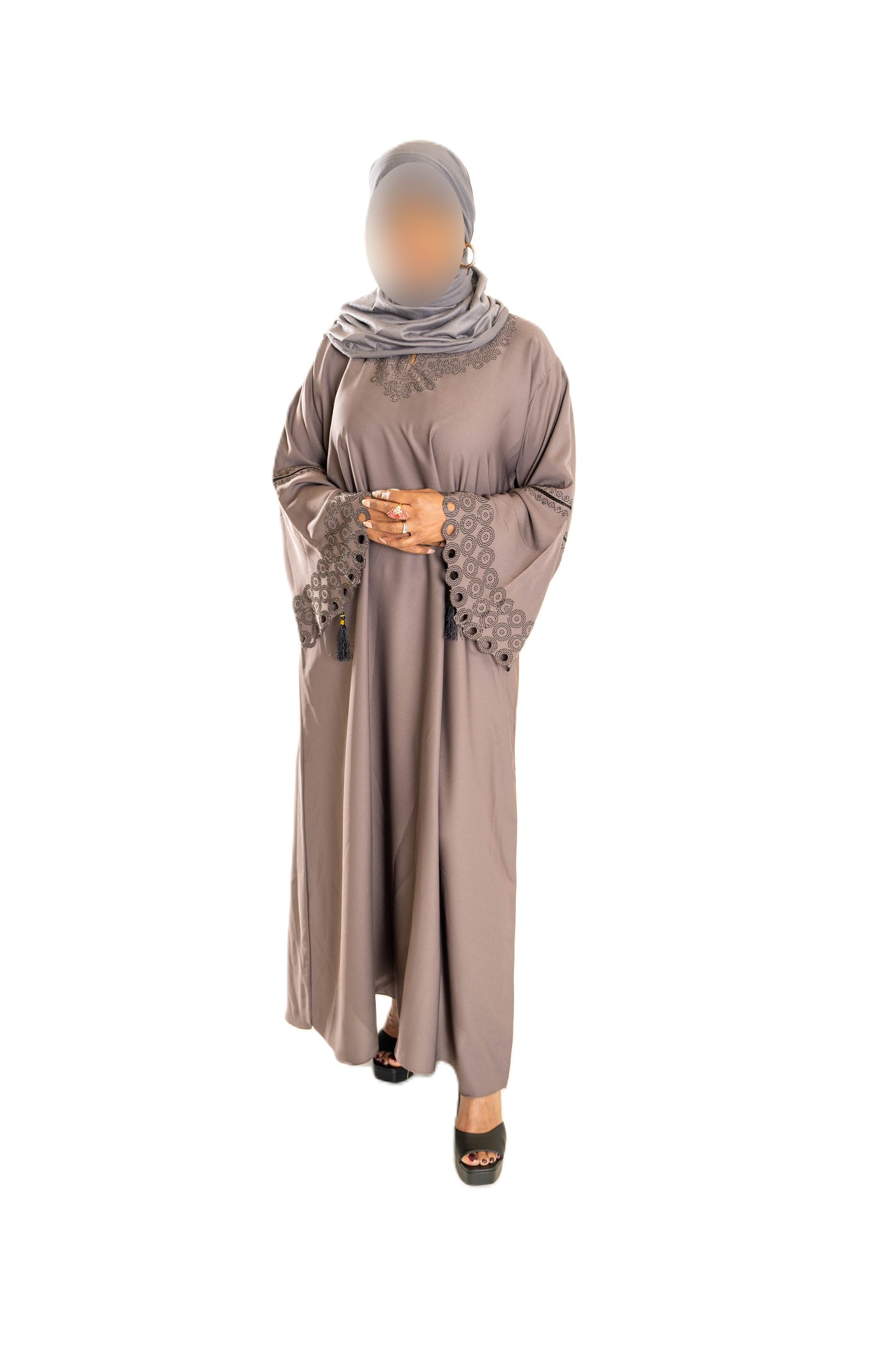 DMC Abaya open sleeve & Tassel