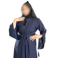 V Neck Abaya with Tassel in Olive Green - Elegant Long Sleeve Dress for Women