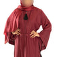 V Neck Abaya with Tassel in Olive Green - Elegant Long Sleeve Dress for Women