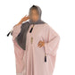 Colour Abaya with Brooch - High-Quality Fabric Elegant and Versatile Abaya for Any Occasion