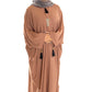 Colour Abaya with Brooch - High-Quality Fabric Elegant and Versatile Abaya for Any Occasion