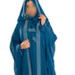 Elegant 3 Piece Fancy Abaya with Hood in Luxurious Chiffon Fabric for Any Occasion