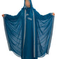 Elegant 3 Piece Fancy Abaya with Hood in Luxurious Chiffon Fabric for Any Occasion