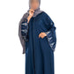 Coloured Embroidered Sleeves Abaya with Intricately Designed Richly Colored Sleeves for Modesty and Style