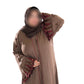 Coloured Embroidered Sleeves Abaya with Intricately Designed Richly Colored Sleeves for Modesty and Style