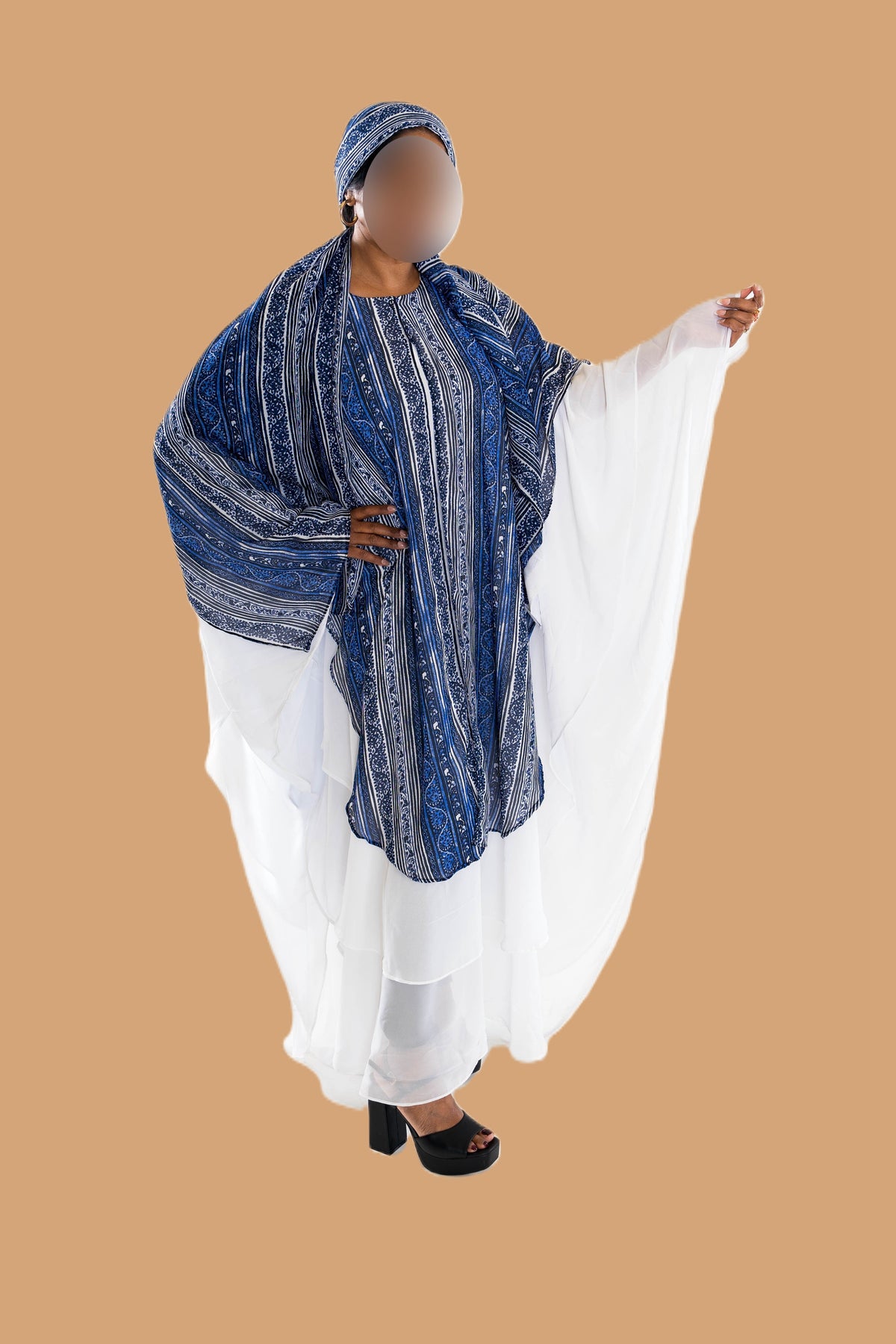 Printed Chiffon Abaya - High-Quality Fabric, Lightweight & Breathable, Elegant Design, Versatile & Fashionable for All Occasions