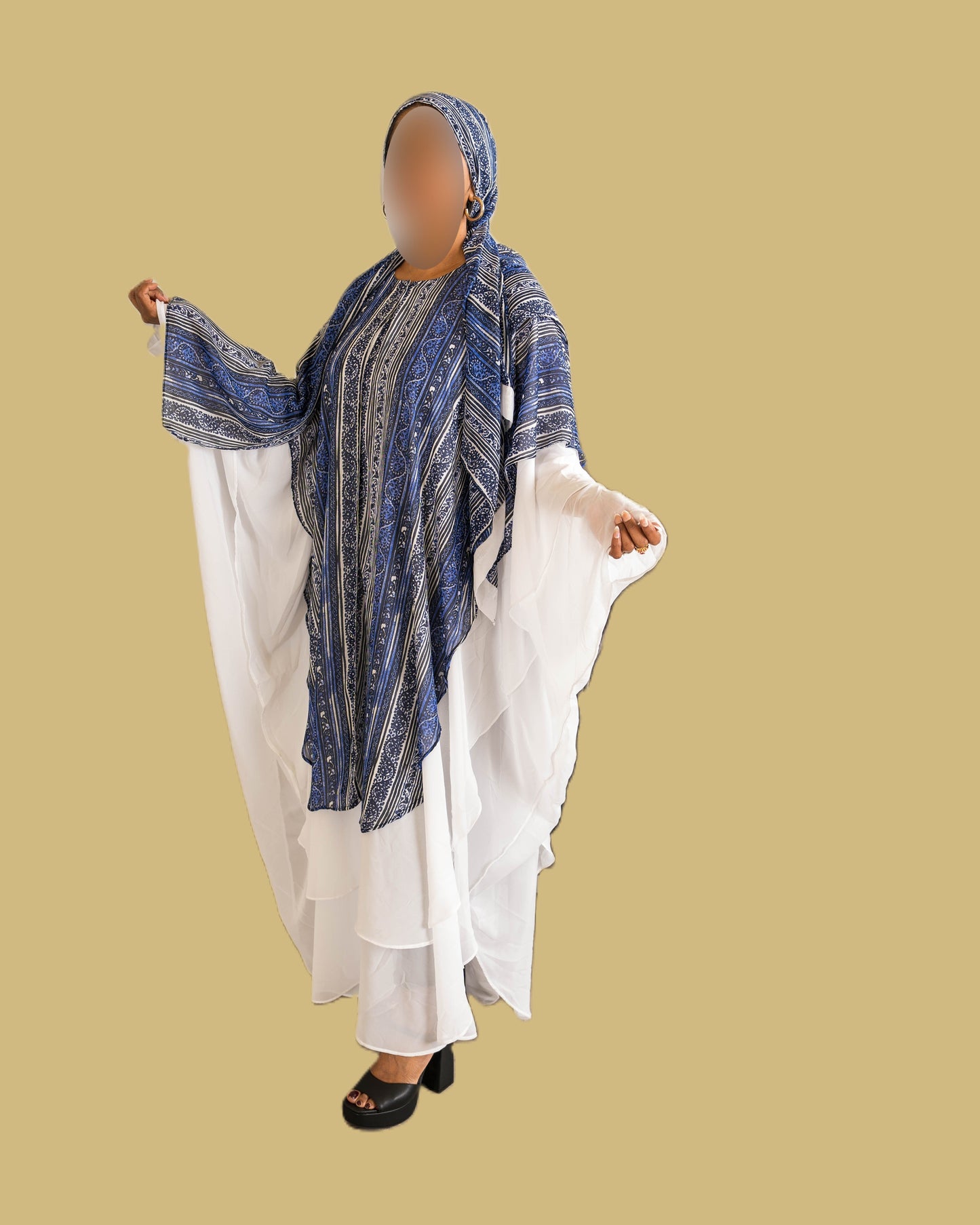 Printed Chiffon Abaya - High-Quality Fabric, Lightweight & Breathable, Elegant Design, Versatile & Fashionable for All Occasions