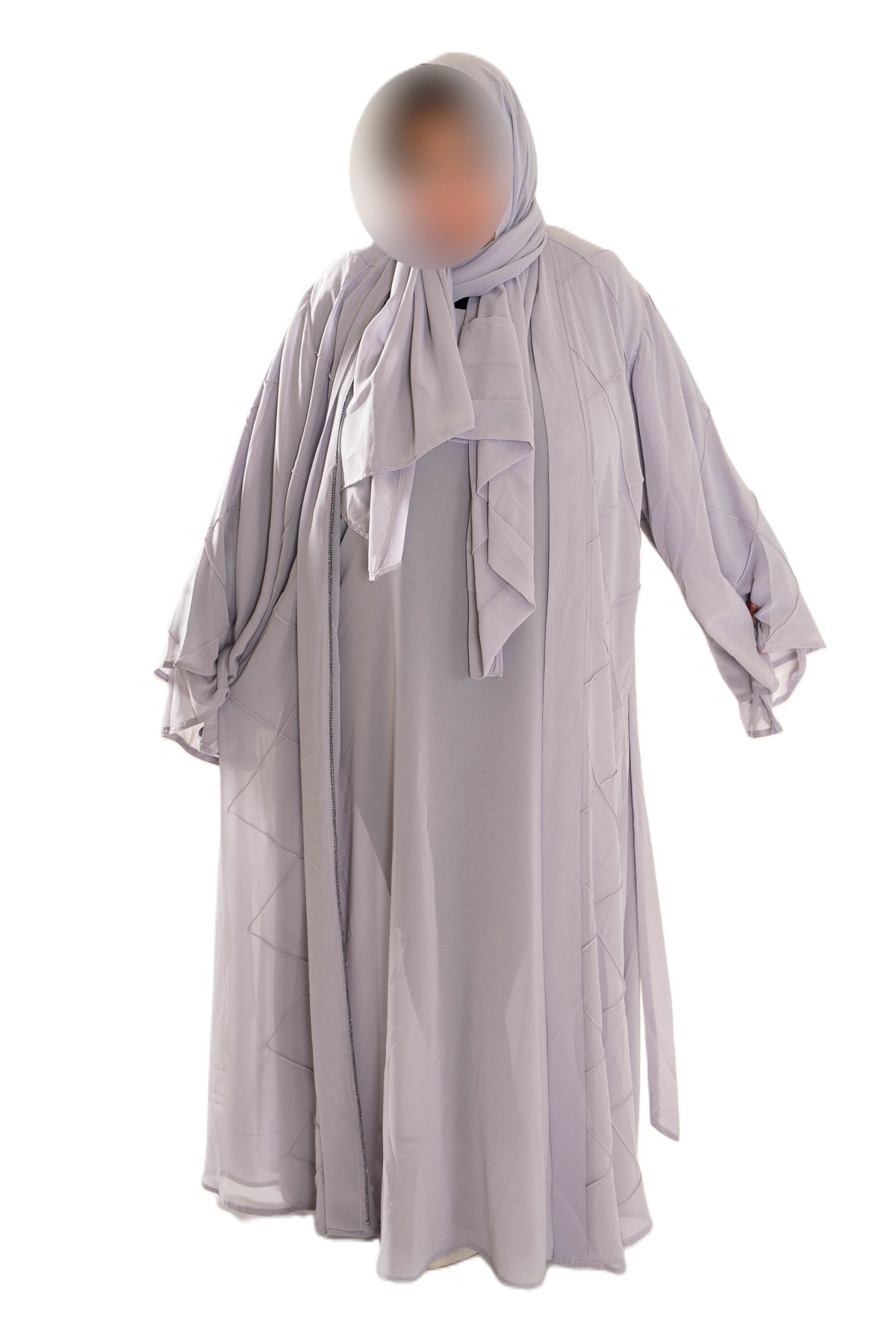 Chiffon Triple Layered Abaya Design - Elegant Brown Abaya with Three Layers for Comfort and Style
